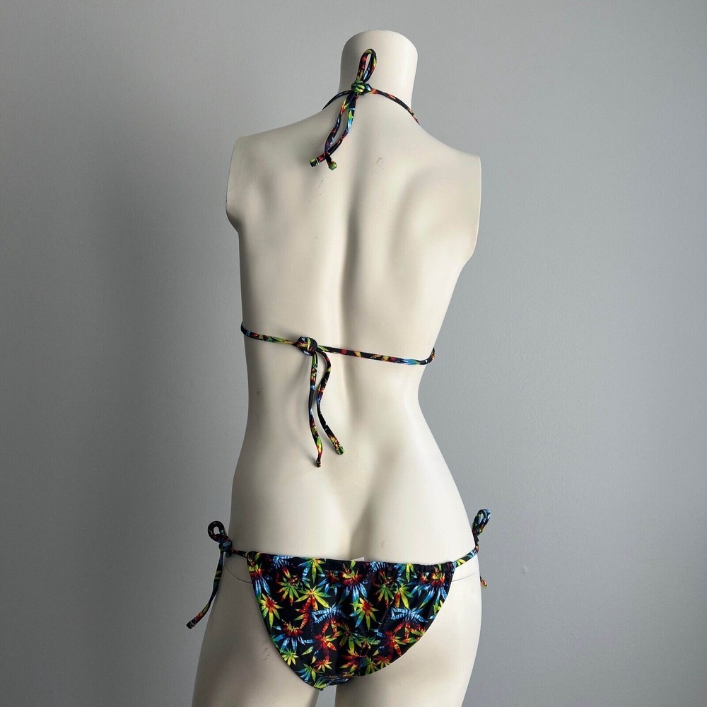 Women's Bikini Rainbow 420 Size Medium with Bucket Hat - Picture 2 of 3